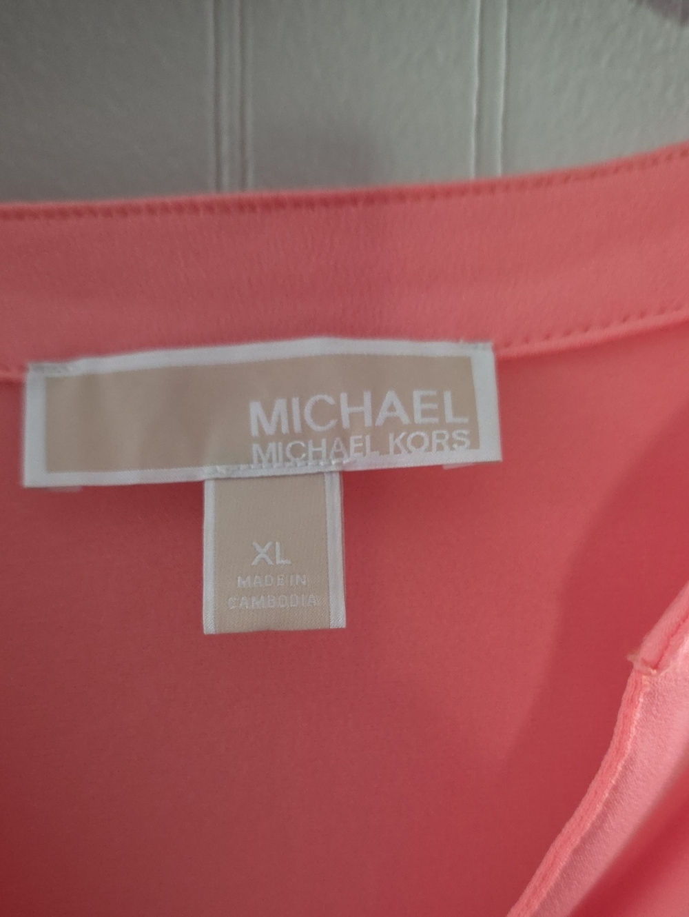 Michael Kors Coral Pink Blouse XL - Picture 2 of 6
